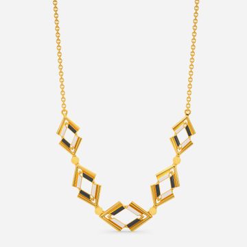 Chevron Play Gold Necklaces
