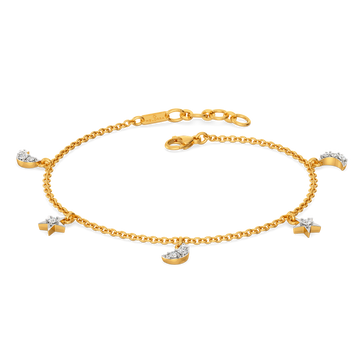 Moon and Back Diamond Bracelets