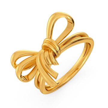 Bow Delight Gold Rings