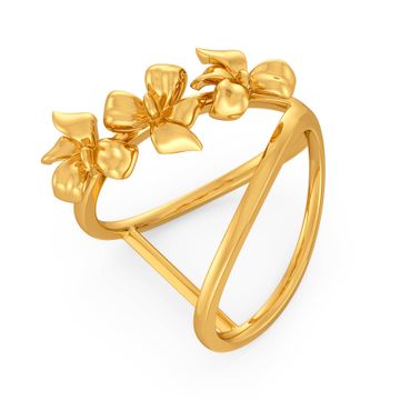 Bow Bunched Gold Rings
