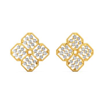 Broad Affair Diamond Earrings