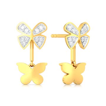 Open Wings Diamond Earrings