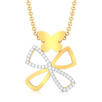 Open Wings Diamond Pendants
