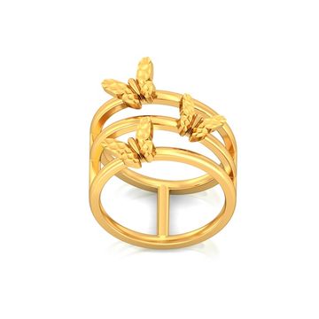 Flight of Gold Gold Rings