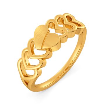 Parisian Hearts Gold Rings