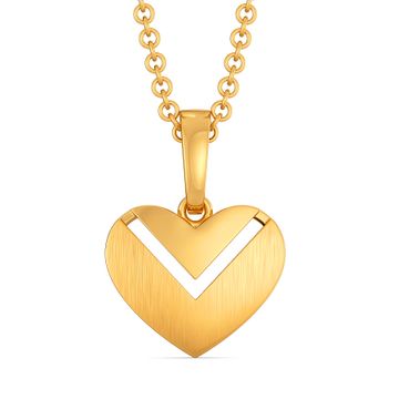 Hearts in Bougie Gold Pendants