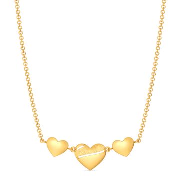 Heart Poise Gold Necklaces