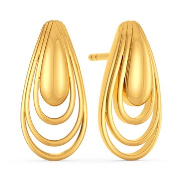Debonair Dash Gold Stud Earring