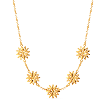 Serene Petals Gold Necklaces