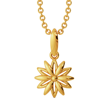 Serene Petals Gold Pendants
