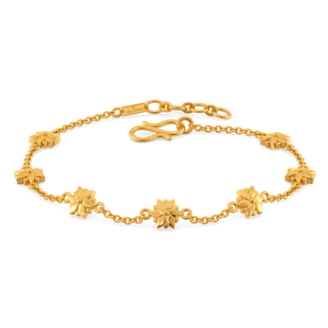 Blushed Botanica Gold Bracelets