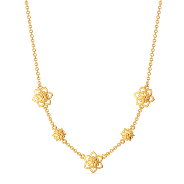 Blushed Botanica Gold Necklaces