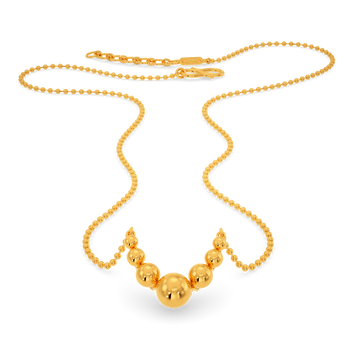 Dramatic Sphere Gold Necklaces