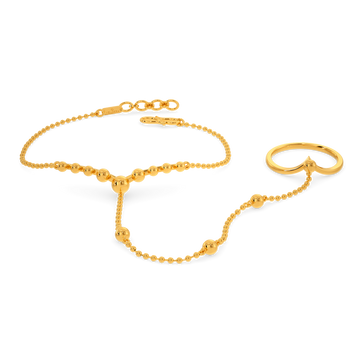 Buy Cz Hand Mangalsutra Bracelet With Gold Plating 420502 | Kanhai Jewels