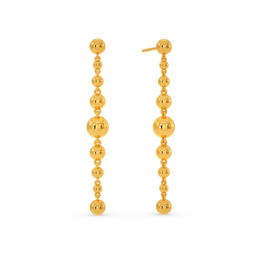 Three Dimensional Gold Earrings