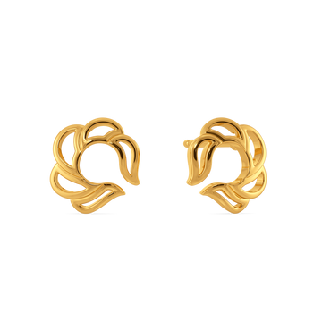 Balloon Flair Gold Earrings