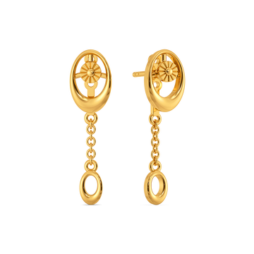 Amber Lily Gold Earrings