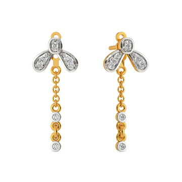Gilded Bow Whisper Diamond Earrings