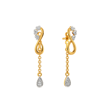 Eternal Flame Charms Diamond Earrings
