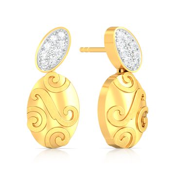 Textured Tango Diamond Earrings