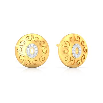 Golden Eye Diamond Earrings