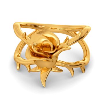 Dark Damask Gold Rings