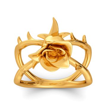 Dark Damask Gold Rings