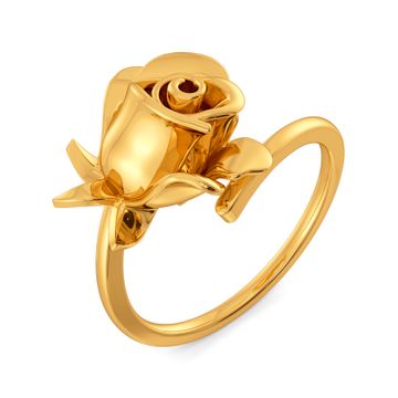 Fierce Blossoms Gold Rings