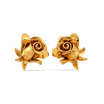 Fierce Blossoms Gold Earrings