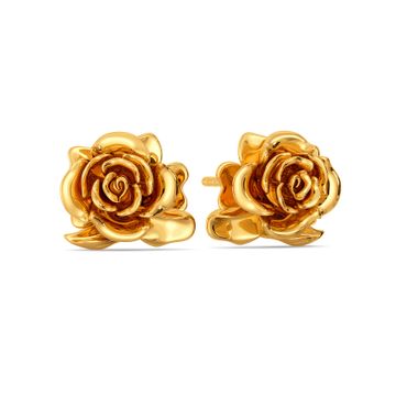 Roses N Thorns Gold Earrings