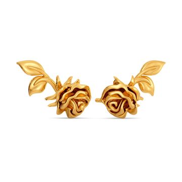 Rosa Sericea Gold Earrings
