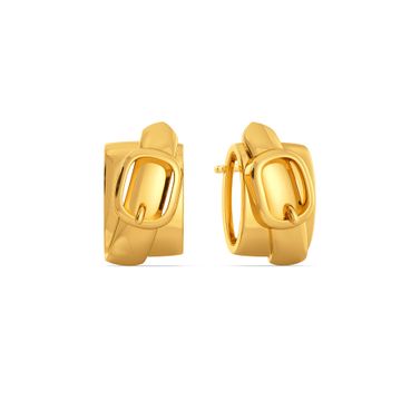 Flatter Me Belt Gold Earrings