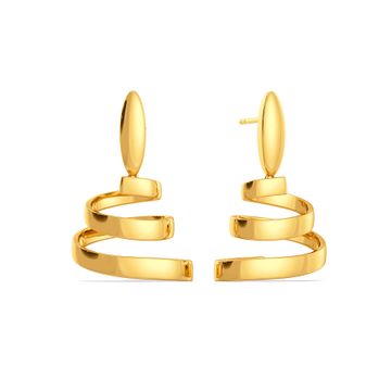 Cinch Tight Gold Earrings