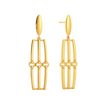 Bold Ties Gold Earrings