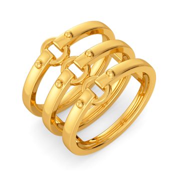 Bold Ties Gold Rings