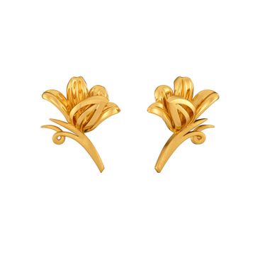 Flowerhead Gold Earrings