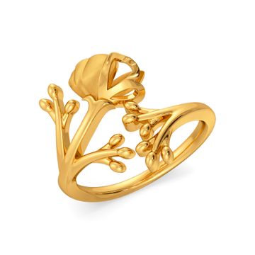 Petals of Metal Gold Rings