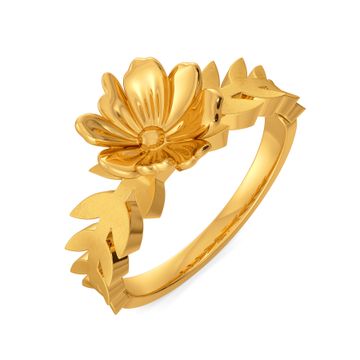 Flower Fantasy Gold Rings