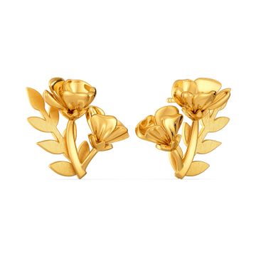 Flower Fantasy Gold Earrings