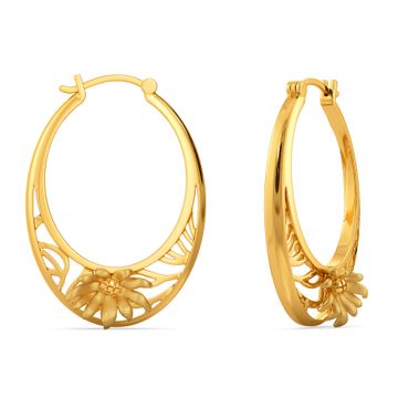 Blooms To Wear Gold Earrings