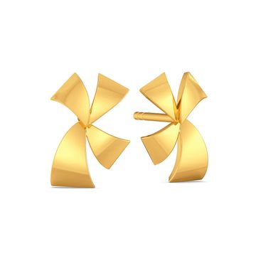 Bow Vow Gold Earrings