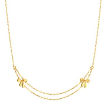 Butterfly Knots Gold Necklaces