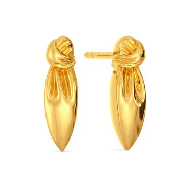 Knot Plot Gold Earrings