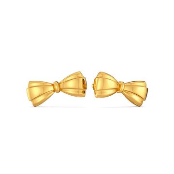 Bold Folds Gold Earrings