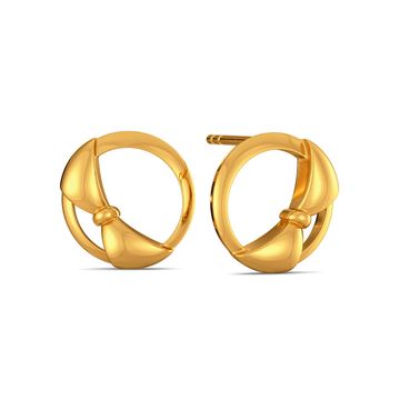 Round Abouts Gold Earrings