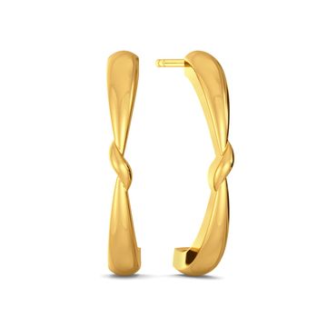 Twisters Gold Earrings