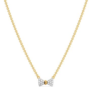 Sole Bow Diamond Necklaces