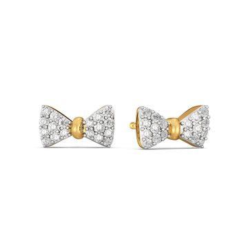 Sole Bow Diamond Earrings