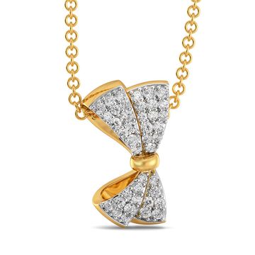Swirly Bows Diamond Pendants