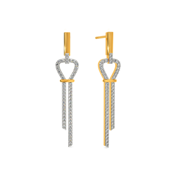 Edgy Dominance Diamond Earrings